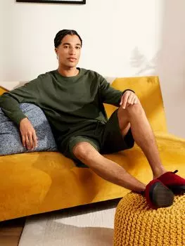 Шорты для отдыха из смесового хлопка вафельного цвета John Lewis ANYDAY, хаки