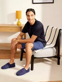 Шорты для отдыха из смесового хлопка вафельного цвета John Lewis ANYDAY, сумеречный синий