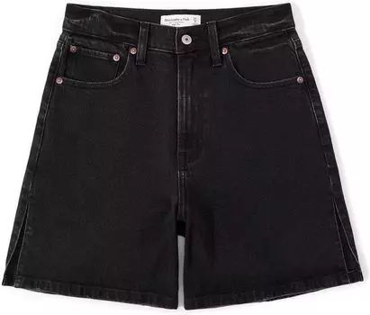 Шорты для папы Curve Love 7 дюймов Abercrombie & Fitch, черный