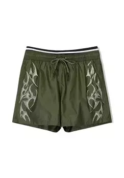 Шорты для плавания Bershka, цвет Evergreen