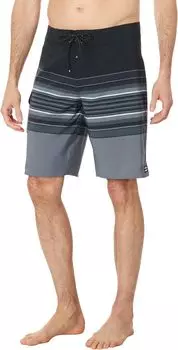 Шорты для плавания Billabong All Day Stripe Pro 20" Boardshort, цвет Asphalt