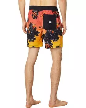 Шорты для плавания Billabong Kamea Lava Floral Layback 17" Boardshorts, цвет Sunrise