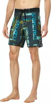 Шорты для плавания Blank Canvas с фестонами 18 дюймов Quiksilver, черный