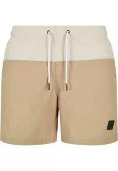 Шорты для плавания BLOCK Urban Classics, цвет unionbeige/softseagrass