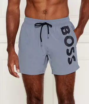 Шорты для плавания BOSS BLACK Octopus Regular Fit, синий