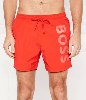 Шорты для плавания BOSS BLACK Octopus Regular Fit, оранжевый
