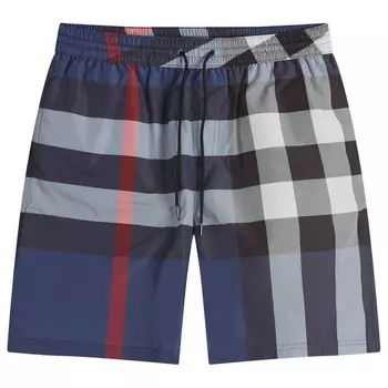 Шорты для плавания Burberry Guildes Oversize Check Swim Shorts, цвет Carbon Blue Check