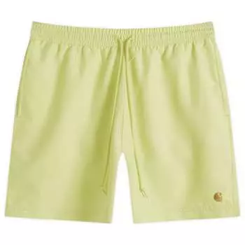 Шорты для плавания Carhartt Wip Chase Swim Shorts, цвет Arctic Lime & Gold