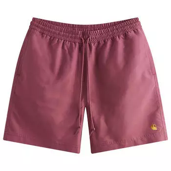 Шорты для плавания Carhartt Wip Chase Swim Shorts, цвет Dusty Fuchsia & Gold