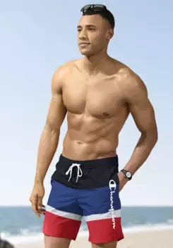 Шорты для плавания Champion "Beachshorts Stripes", цвет морской волны