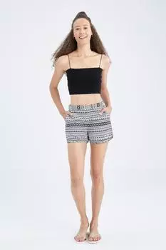 Шорты для плавания - Черный - Этнический узор DeFacto