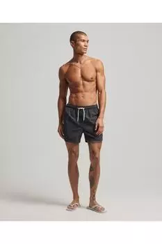 Шорты для плавания - Черный - Однотонный SUPERDRY, черный