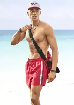 Шорты для плавания Chiemsee, две длины, с надписью бренда, красный