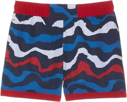 Шорты для плавания Columbia Kids Sandy Shores Boardshorts, цвет Coll Navy Wavy/Mountain Red