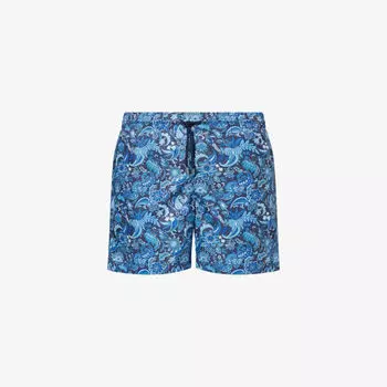 Шорты для плавания Derek Rose Maui с принтом, синий