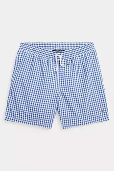Шорты для плавания для мальчиков в клетку виши Polo Ralph Lauren, черный