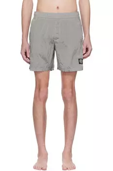 Шорты для плавания ECONYL из серого нейлона и металла Stone Island