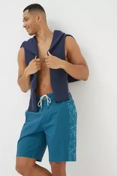 Шорты для плавания Fatface с выпуклыми вставками и принтом Fat Face, зеленый