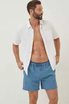 Шорты для плавания Fatface Trevose с изображением акулы Fat Face, синий