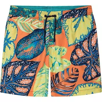 Шорты для плавания Hackett Large Leaves, оранжевый