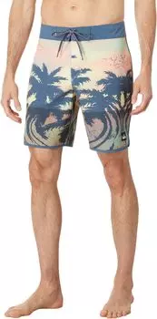 Шорты для плавания Highlite с зубчатым краем 19 дюймов Quiksilver, цвет Pastel Turquoise