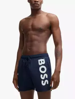 Шорты для плавания HUGO BOSS BOSS Quick Dry Logo, темно-синий