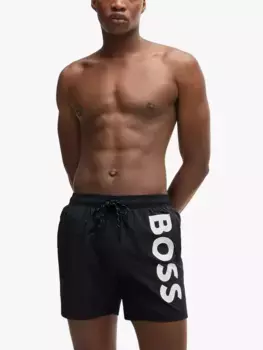 Шорты для плавания HUGO BOSS BOSS Quick Dry Logo, черный