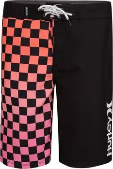 Шорты для плавания Hurley Checker Print Boardshorts, черный