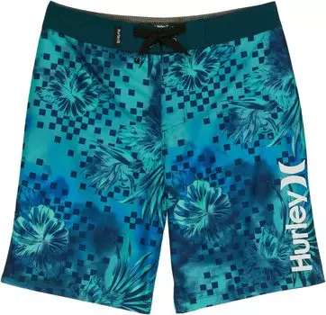 Шорты для плавания Hurley Floral Checkered Boardshorts, цвет Blue Gaze