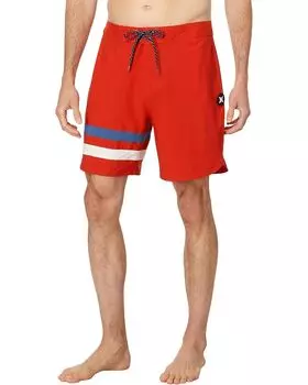 Шорты для плавания Hurley Phantom-Eco Block Party 18" Boardshorts, цвет Aloha Red