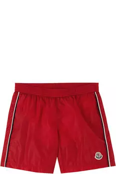 Шорты для плавания из красного нейлона для больших детей Moncler Enfant