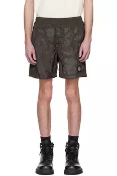 Шорты для плавания из нейлона и металла цвета хаки Econyl Stone Island