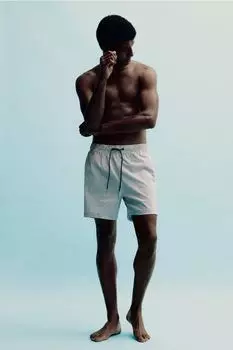Шорты для плавания из сирсакера H&M, серый