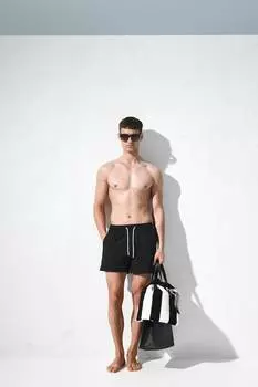 Шорты для плавания из сирсакера H&M, черный