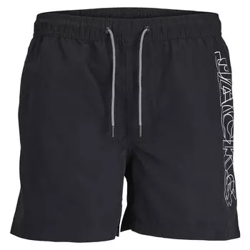 Шорты для плавания Jack & Jones Fiji Double Logo Swimming Shorts, черный
