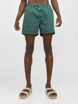 Шорты для плавания Jack & Jones "JPSTFIJI JJSWIM SOLID SN LY", облегающие шорты для плавания для пляжа из переработанной пряжи, зеленый