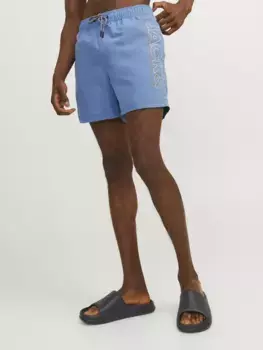 Шорты для плавания Jack & Jones "JPSTFIJI JJSWIM DOUBLE LOGO SN LY", цвет Pacific Coast