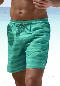 Шорты для плавания KangaROOS с эффектом меланжа, зеленый