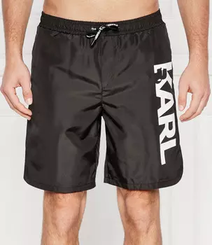 Шорты для плавания Karl Lagerfeld Regular Fit, черный