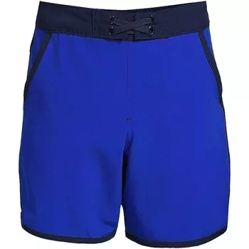 Шорты для плавания Lands' End Active для мальчиков 2–20 лет, цвет Navy Electric Blue