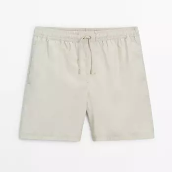Шорты для плавания Massimo Dutti Plain Pigment, кремовый