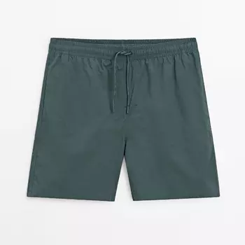 Шорты для плавания Massimo Dutti Plain, темно-зеленый
