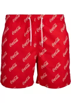 Шорты для плавания Merchcode "Мужские шорты для плавания Merchcode Coca Cola Logo AOP", красный