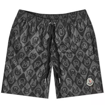 Шорты для плавания Moncler Monogram, черный