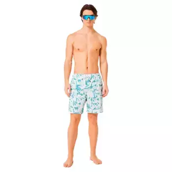 Шорты для плавания Oakley Canary palms rc 18, синий