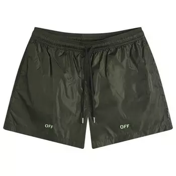 Шорты для плавания Off stamp Off-White, цвет forest river