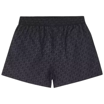 Шорты для плавания Off-White Off Stamp All Over 'Black', черный