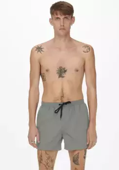 Шорты для плавания ONLY & SONS "ONSTED LIFE SWIM SHORT GW 1832", цвет Castor Gray