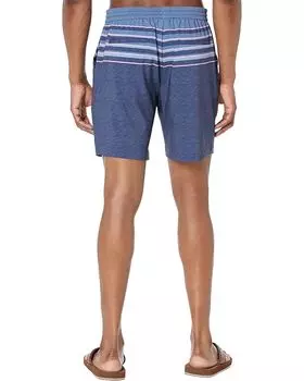 Шорты для плавания Original Penguin Golf Slub Stripe Block Boardshorts, цвет Black Iris