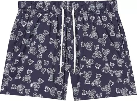 Шорты для плавания Palm Angels x Vilebrequin Bear Swimwear 'Blue/Grey', синий